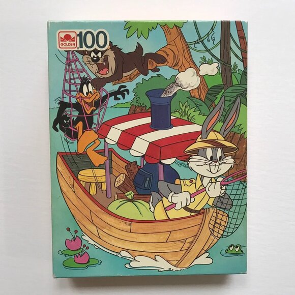1990 Looney Tunes Bugs Bunny Jigsaw Puzzle Complete Boat Ride - Picture 1 of 4